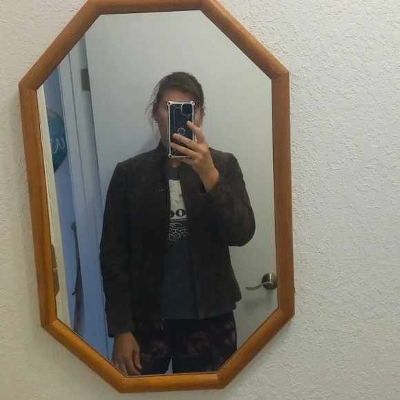 Nwt Coldwater Creek Suede Jacket in Rich Brown Womans Medium - Picture 14 of 14